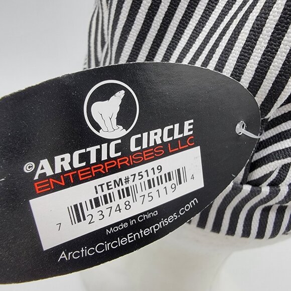 NWT Alaska Headgear Arctic Express Train Conductor Striped Stretch Cap Hat NEW - Picture 5 of 8